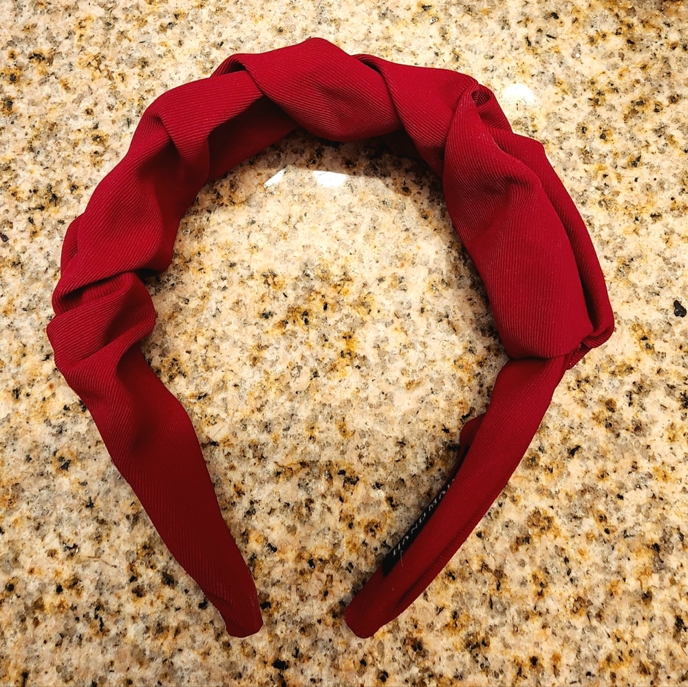NEW Ruched Headband by Handmade, Burgundy Wine color